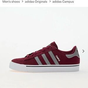 NWT Adidas Campus Maroon Sneakers